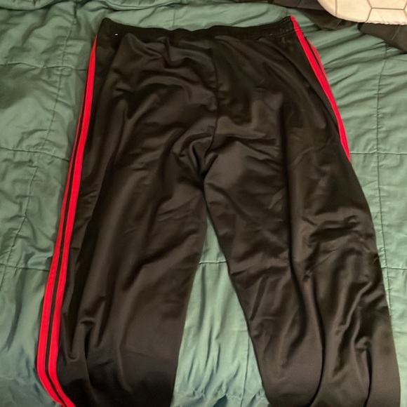 Adidas black track pants, with red stripe. XL - Picture 2 of 3
